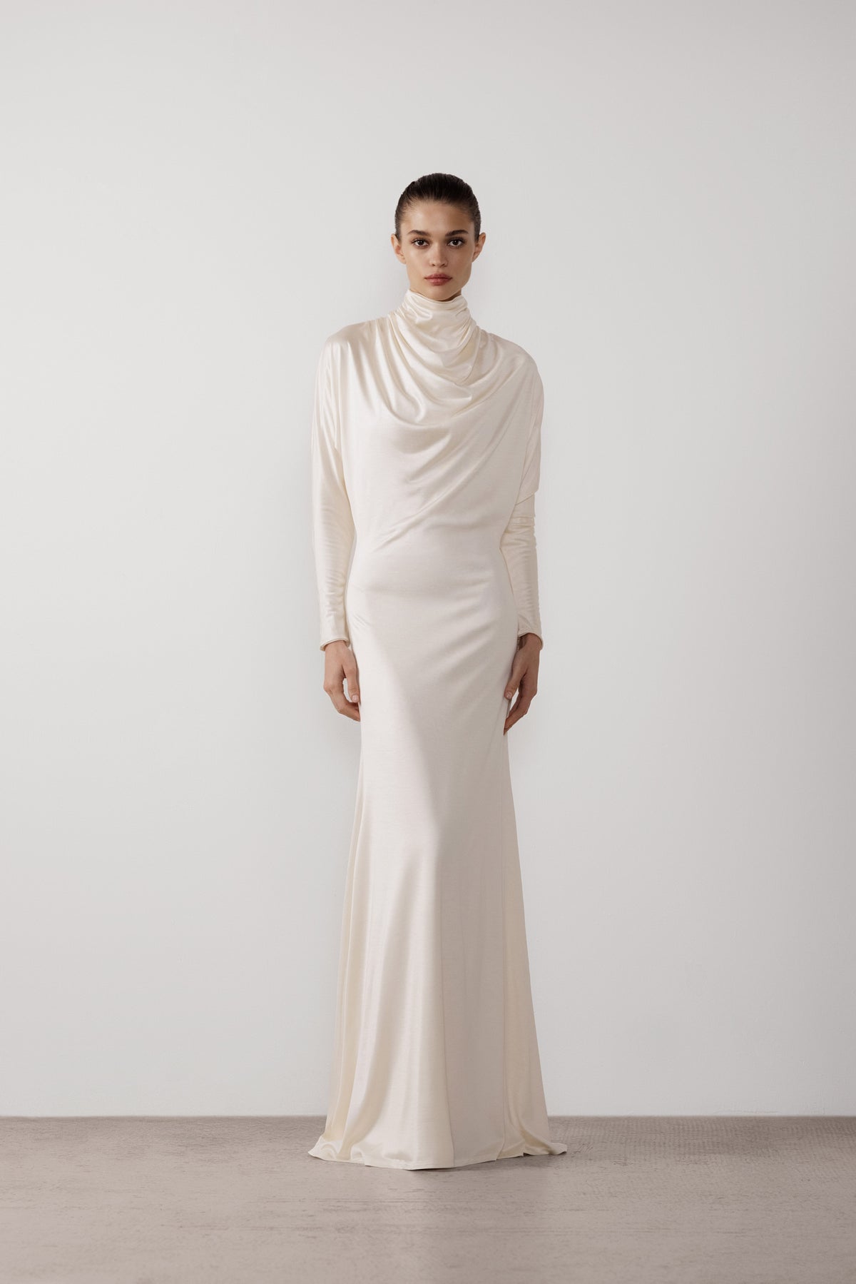 Open-Back Draped Dress