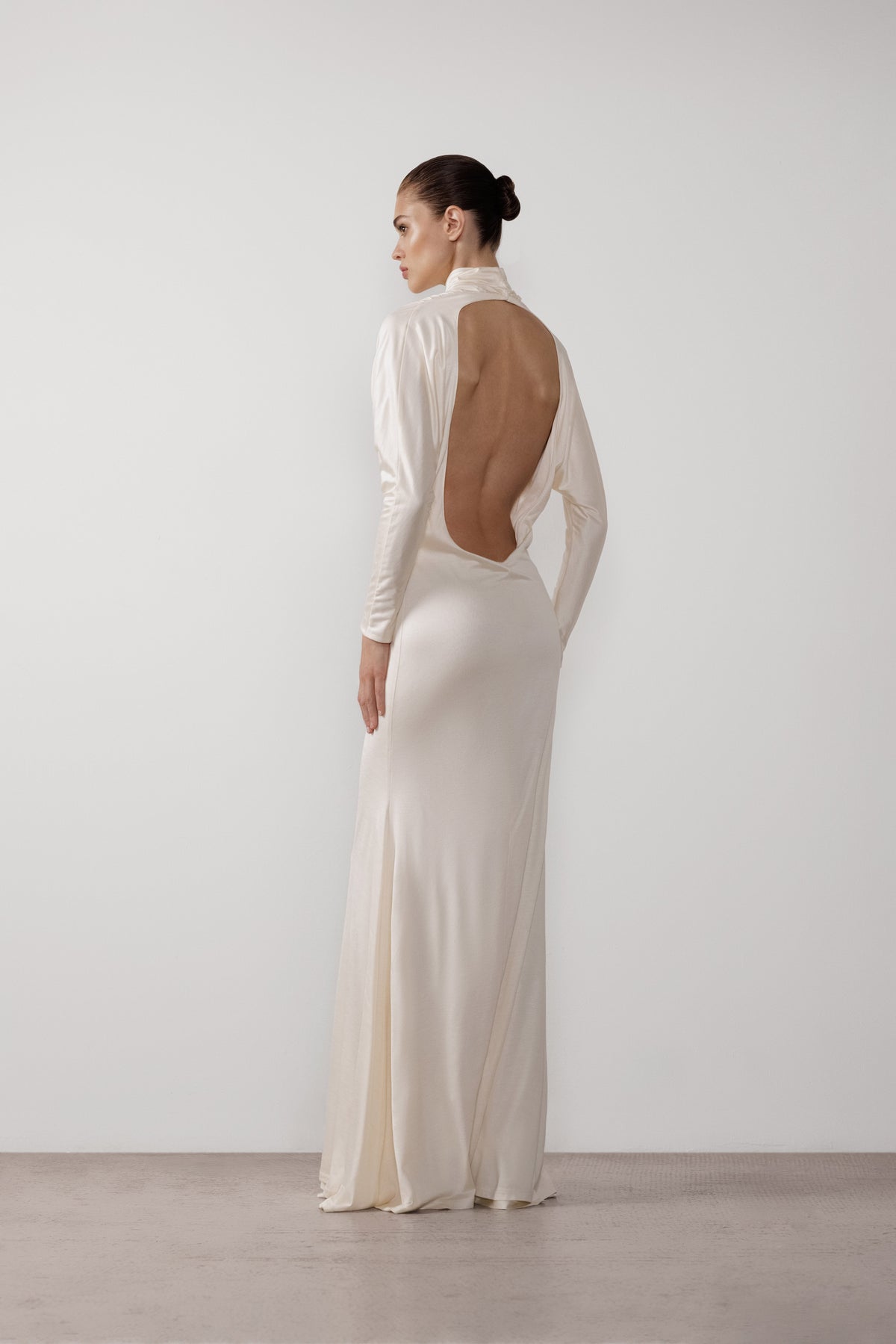 Open-Back Draped Dress